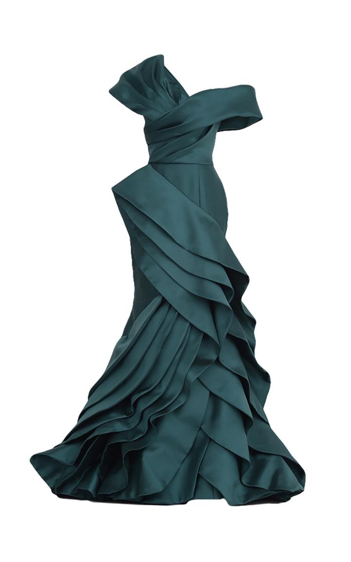 Mark Bumgarner Madison Off-the-shoulder Gown