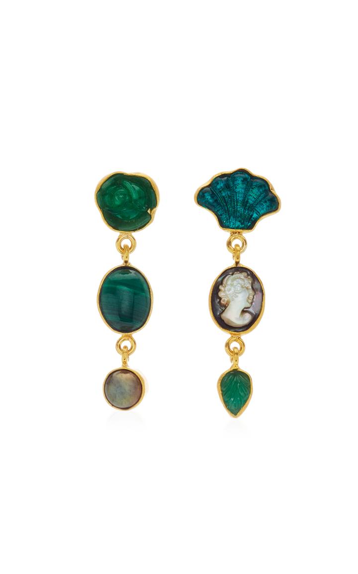 Moda Operandi Grainne Morton Malachite Charm Earrings