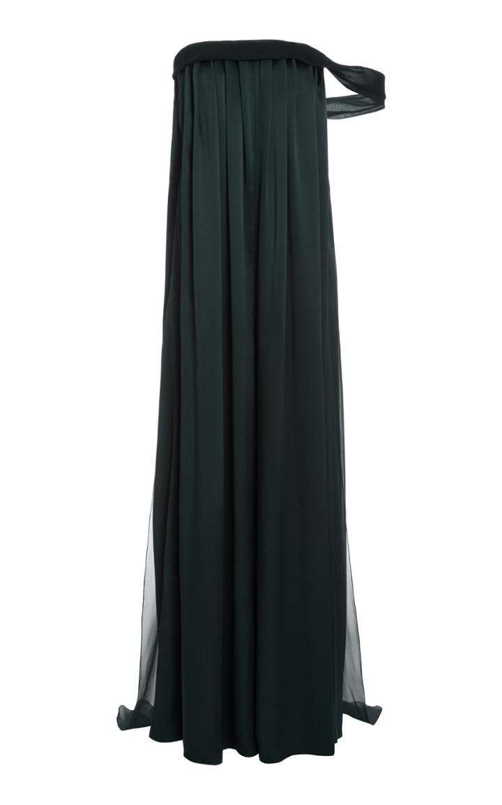 Moda Operandi Hellessy Ledbury Wide Leg Pleated Jumpsuit With Silk Train