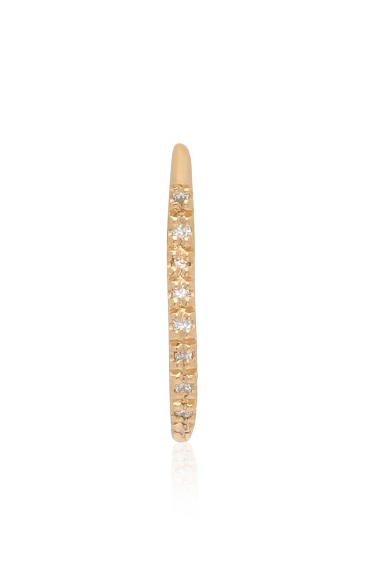 White/space 14k Gold Diamond Single Earring