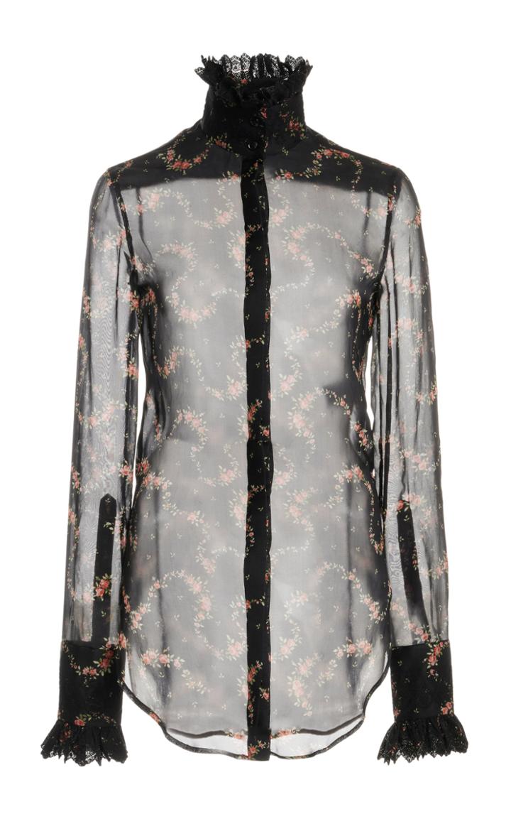 Moda Operandi Paco Rabanne Printed Georgette Shirt