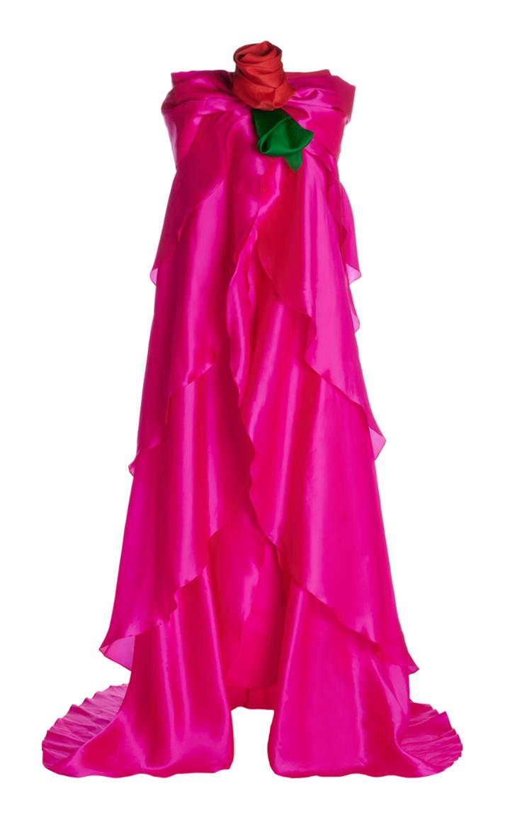 Moda Operandi Richard Quinn Tiered Caped Gown