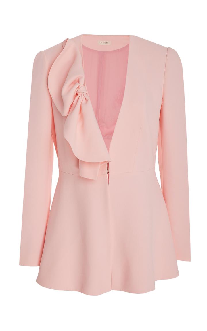 Delpozo Pleated Crepe Blazer