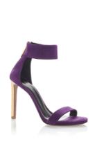 Roberto Cavalli Purple Lambskin Sandal