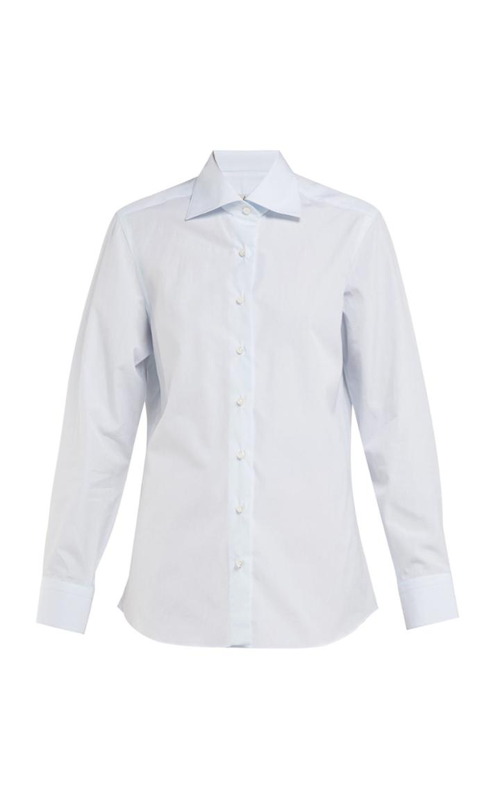 Giuliva Heritage Collection Elvira Cotton Poplin Handmade Slim Fit Shirt