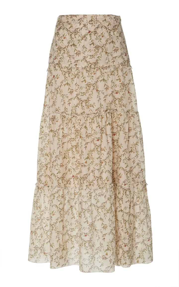 Sir The Label Annalie Printed Cotton-blend Maxi Skirt