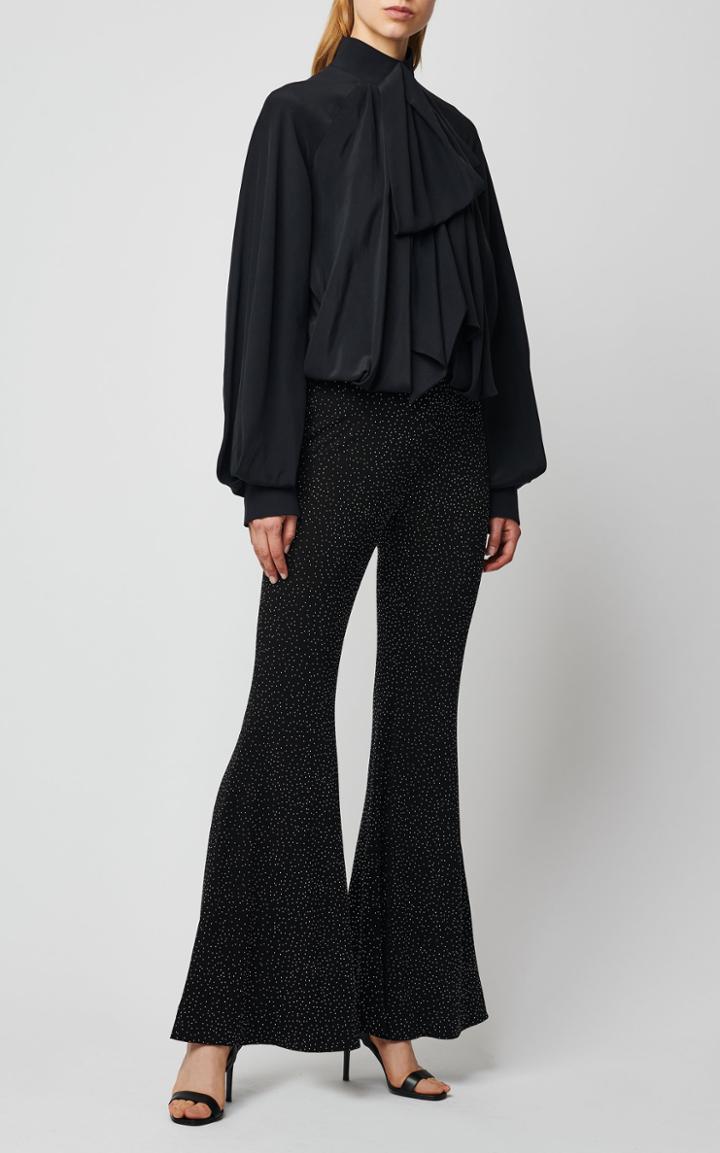 Balmain Bow Puffed-sleeve Blouse