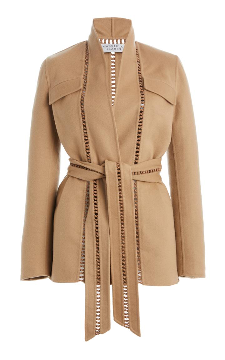 Moda Operandi Gabriela Hearst Proteus Leather-detailed Cashmere Jacket
