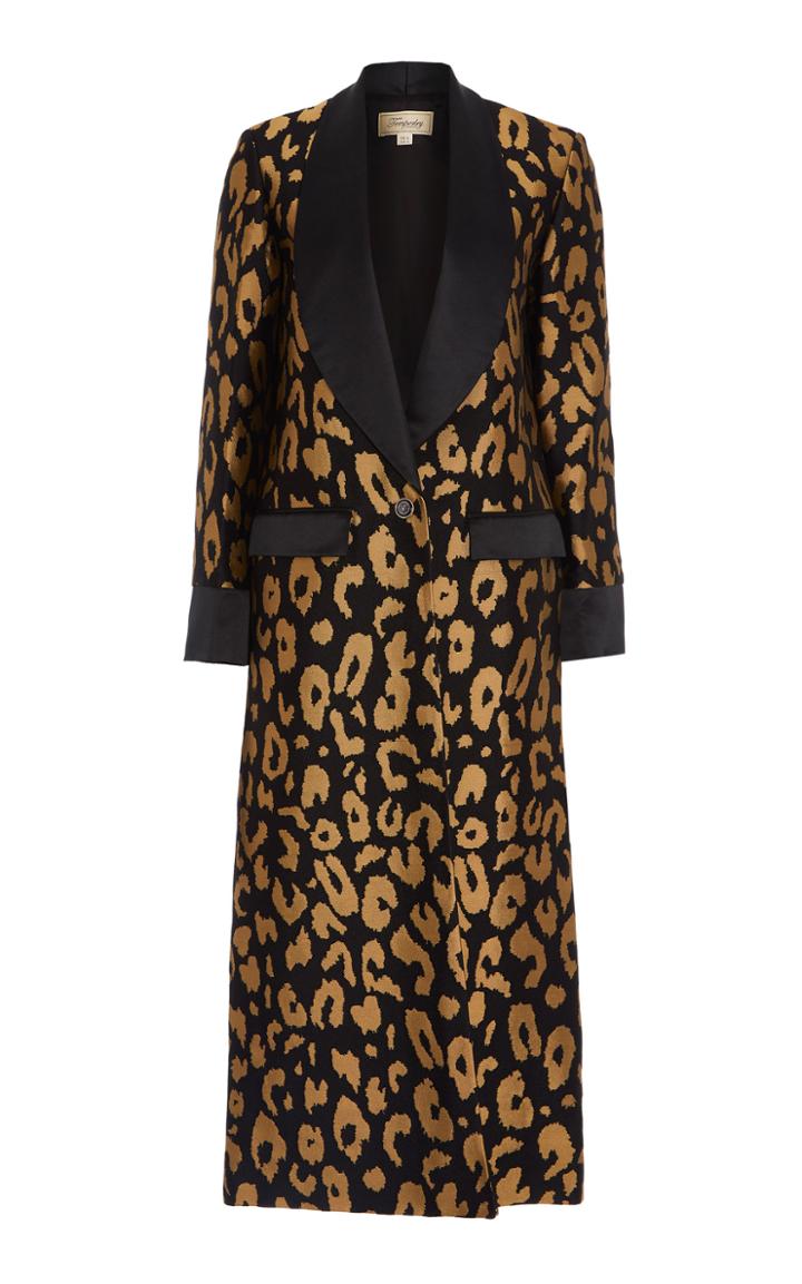 Temperley London Josie Animal Print Silk-blend Coat