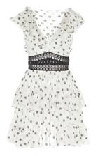 Zuhair Murad Polka Dot-embroidered Chiffon Mini Dress