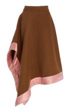 Ellery Wool Skirt With Satin Trim