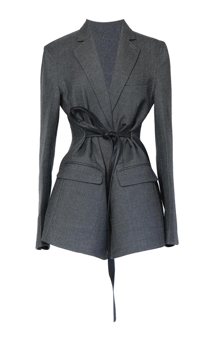Moda Operandi Peter Do Everyday Belted Double-faced Wool Blazer