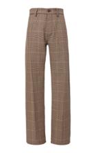 Marni Checked Wide Leg Wool Trouser