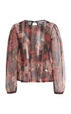 Moda Operandi Molly Goddard Ashley Pleated Floral-print Tulle Top