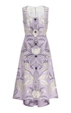 Delpozo Fil Coup Floral-embroidered Cotton-blend Dress
