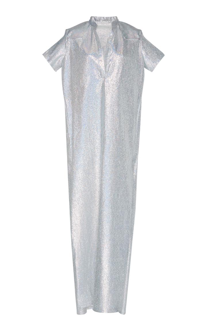 Sandra Mansour Onde Metallic Maxi Dress