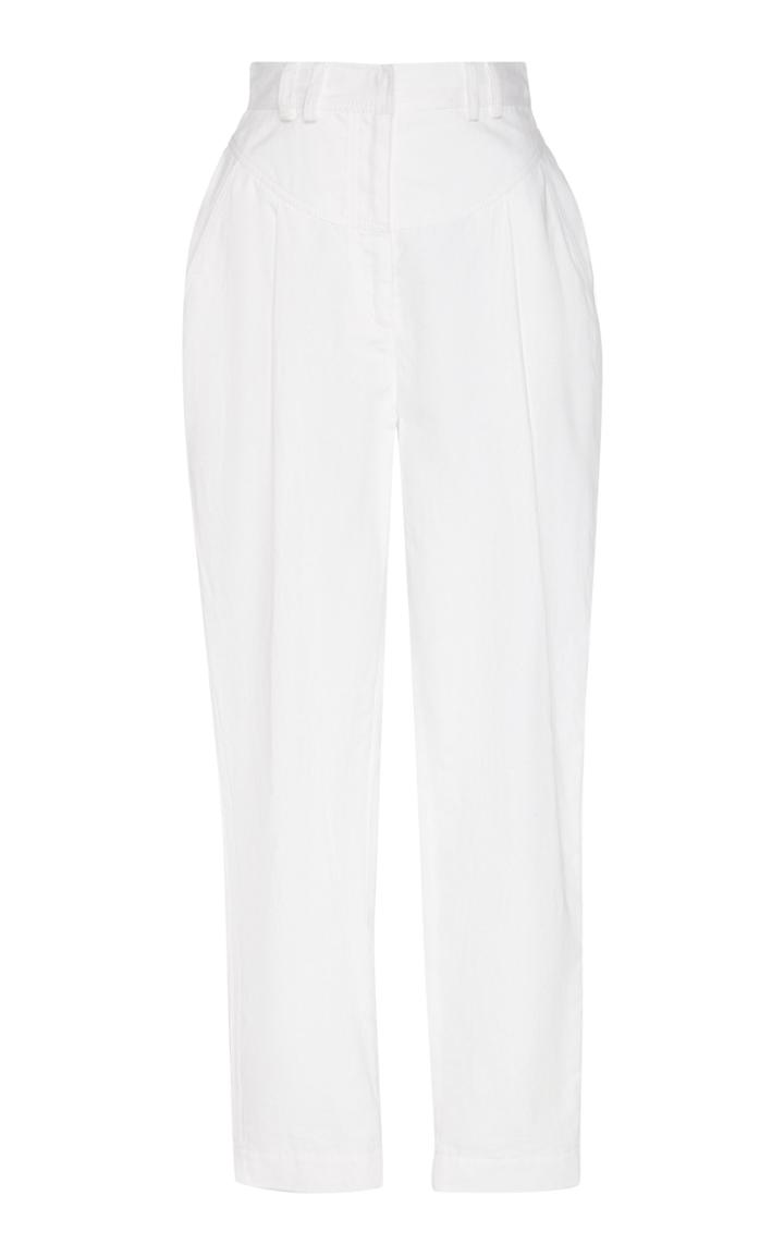Philosophy Di Lorenzo Serafini High-waist Cotton-linen Pants