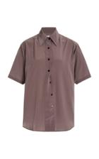 Eftychia Crepe Button-down Shirt