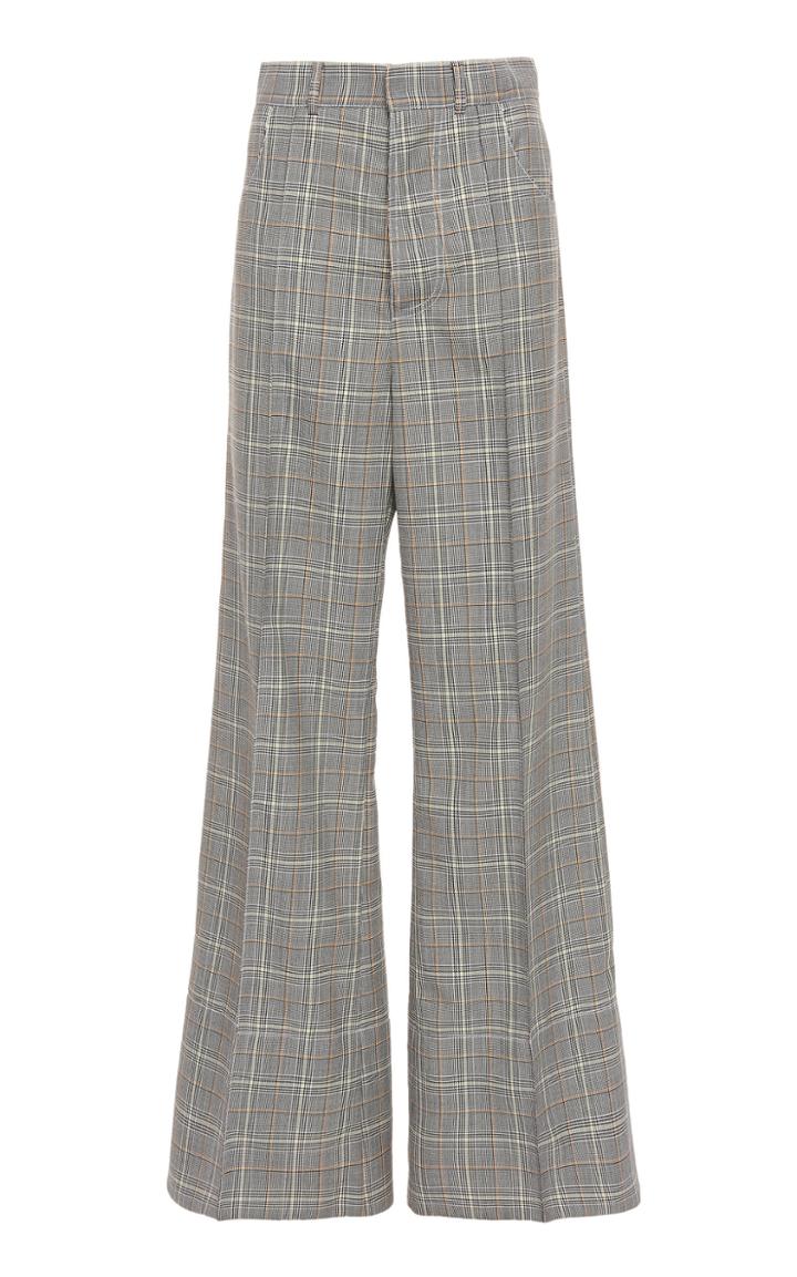 Marni Mid-rise Wide-leg Plaid Pants