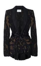 Marchesa Peplum Lace Suit Jacket