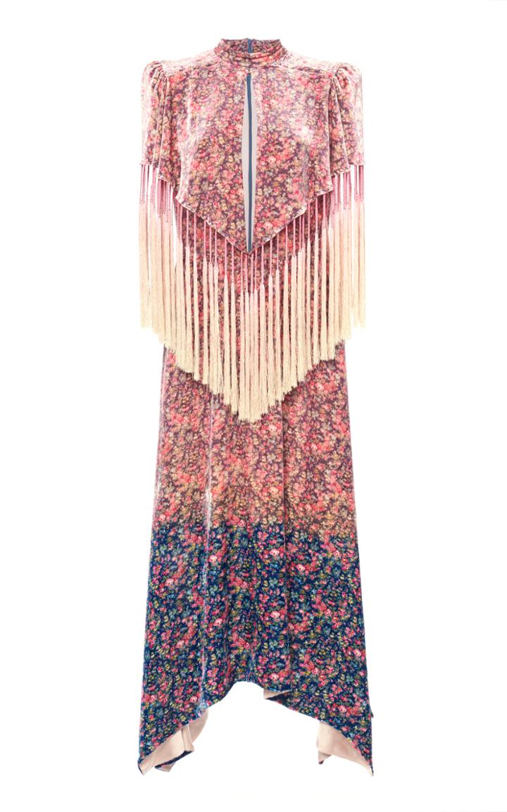 Moda Operandi Philosophy Di Lorenzo Serafini Liberty Fringed Velvet Dress