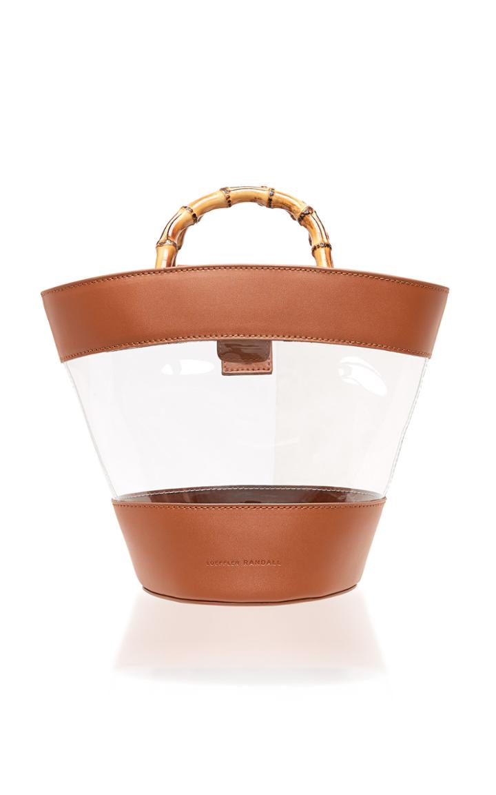 Loeffler Randall Anges Leather Paneled Pvc Fan Tote