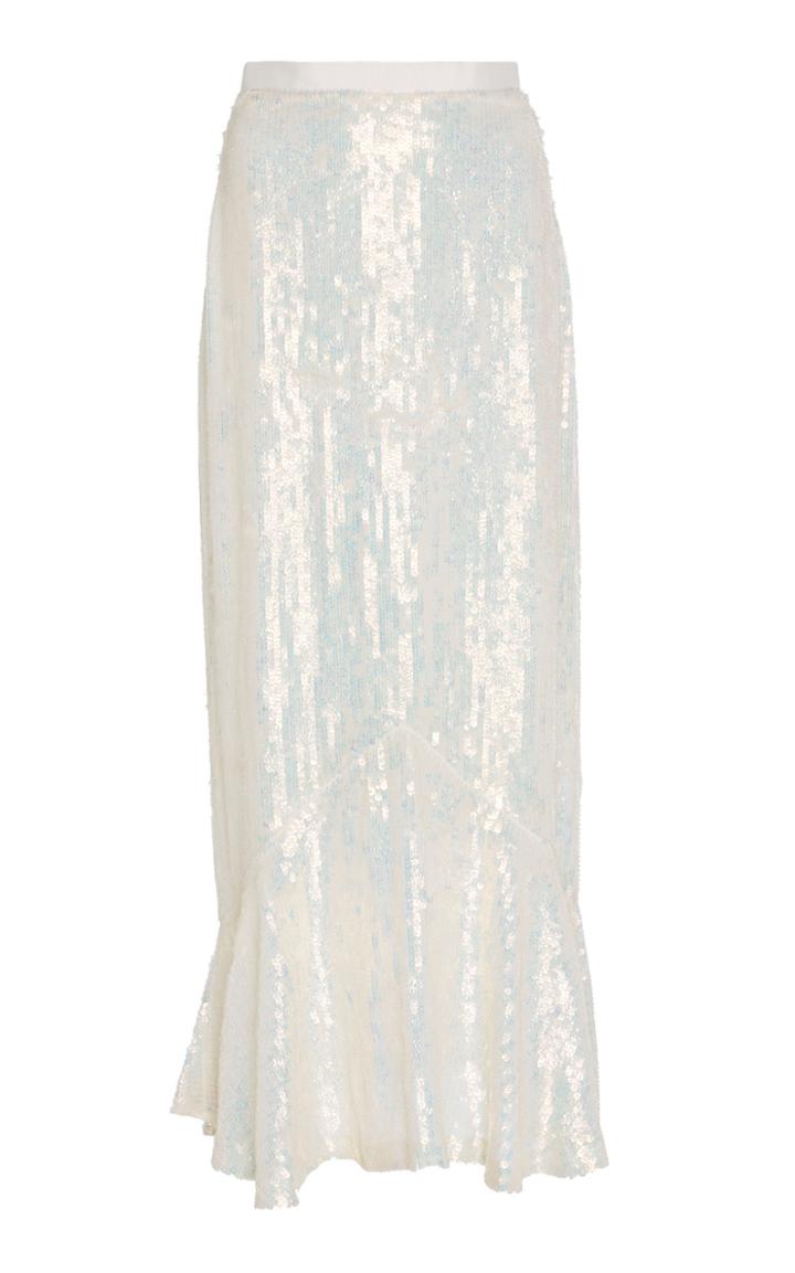 Saloni Aidan Sequined Midi Skirt