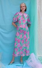 Moda Operandi Rixo Lauren Ruffled Floral Cotton Midi Dress