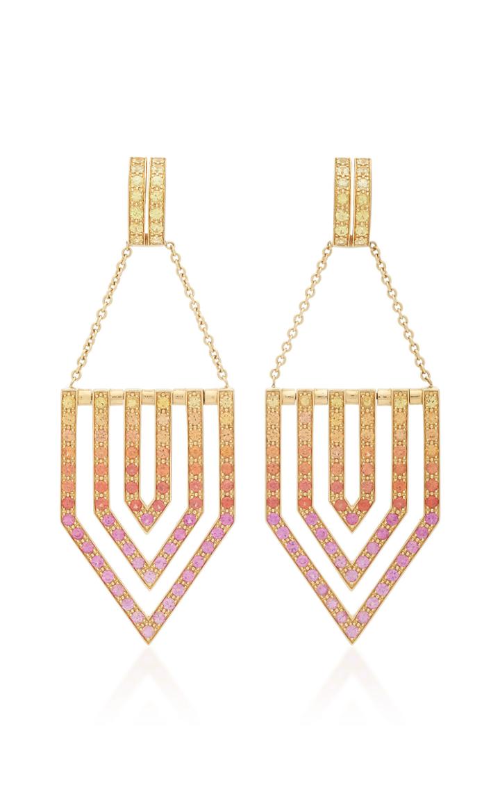 Robinson Pelham 18k Gold Sapphire Earrings