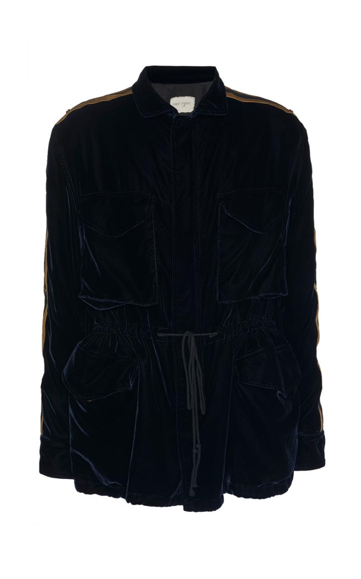 Greg Lauren Velvet Royal M51 Jacket
