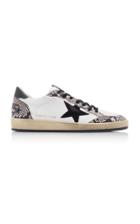 Golden Goose Ball Star Snake-effect Leather Sneakers