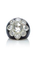 Munnu The Gem Palace One-of-a-kind Diamond Lotus Ring With Enamel