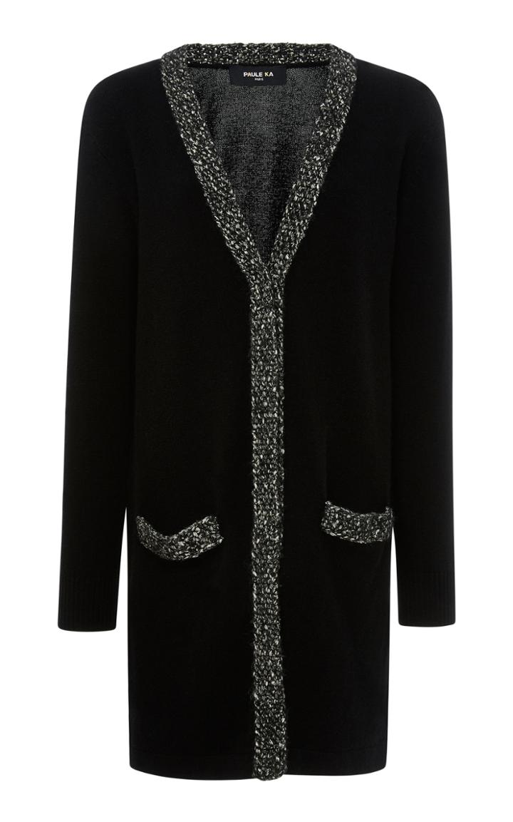 Paule Ka Wool-blend Long Sleeve Cardigan