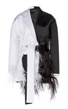 Moda Operandi Michael Lo Sordo Balance Two-tone Feathered Crepe Blazer Size: 8