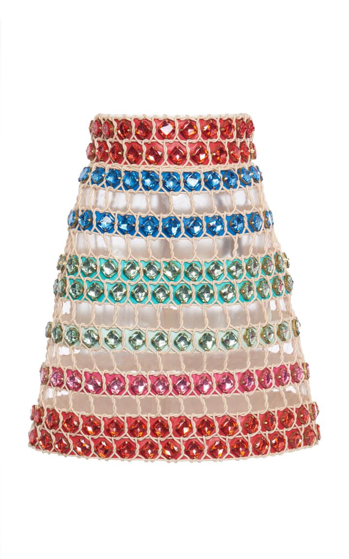 Moda Operandi Dolce & Gabbana Crystal-embellished Net Skirt Size: 36