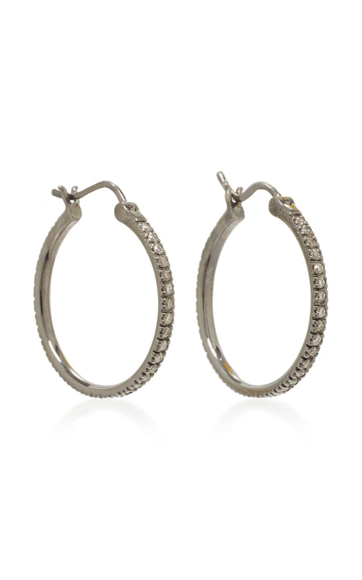 Sydney Evan Medium Diamond Hoops