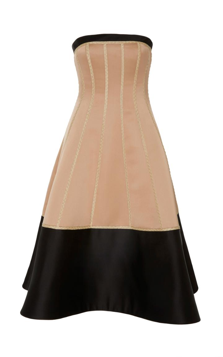 Elizabeth Kennedy Embroidered Tea Length Gown