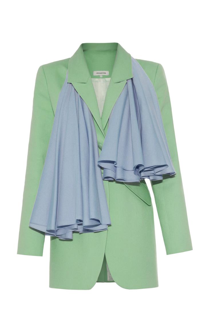 Moda Operandi Lado Bokuchava Detachable-scarf Cotton Blazer Size: Xs