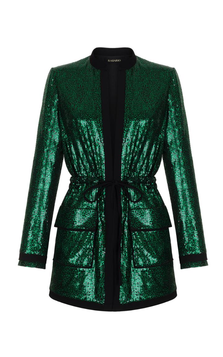 Rasario Sequin Embroidered Parka