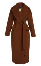 Lake Studio Oversized Wool Wrap Coat With Belt