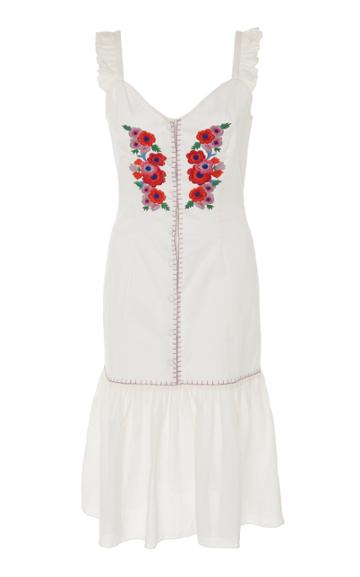 Carolina K Castella Embroidered Cotton Midi Dress