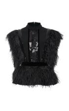Elie Saab Ostrich Feathers Top