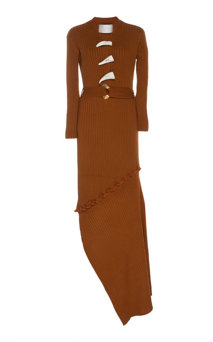 Peet Dullaert Eudaimonia Ribbed Knit Long Sleeve Dress