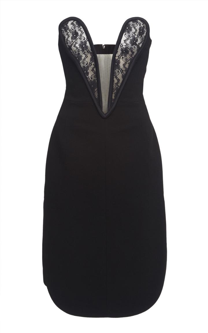 Christopher Kane Strapless Wool Dress