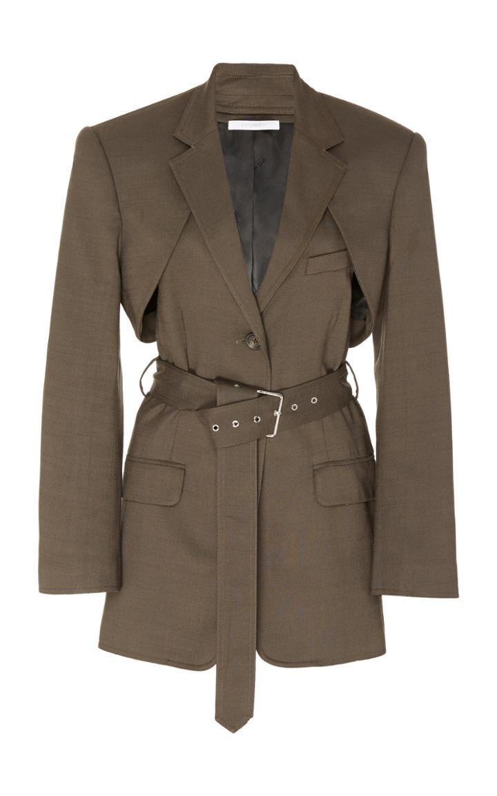 Peter Do Detachable Open-back Twill Blazer Size: 34
