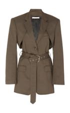 Peter Do Detachable Open-back Twill Blazer Size: 34