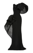 Maticevski Nocturnal Ruffle Neck Gown