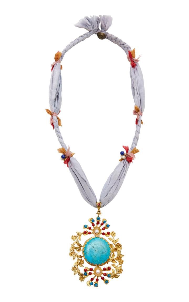 Cabana One-of-a-kind M'o Exclusive Turquoise Pendant Necklace