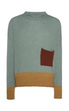 Federico Curradi Color-block Wool And Silk Crew Neck Sweater Size: S