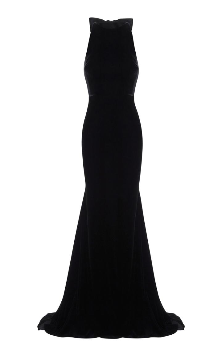 Alex Perry Greer Velvet Bow Gown